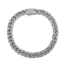 Load image into Gallery viewer, 8MM Baguette Cuban Link Bracelets - SLIVER - Alliceonyou
