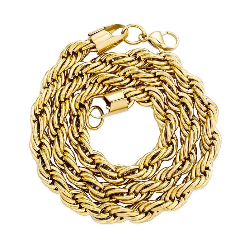 8MM Rope Chains - GOLD - Alliceonyou