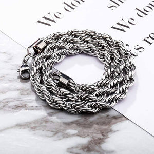 8MM Rope Chains - SLIVER - Alliceonyou