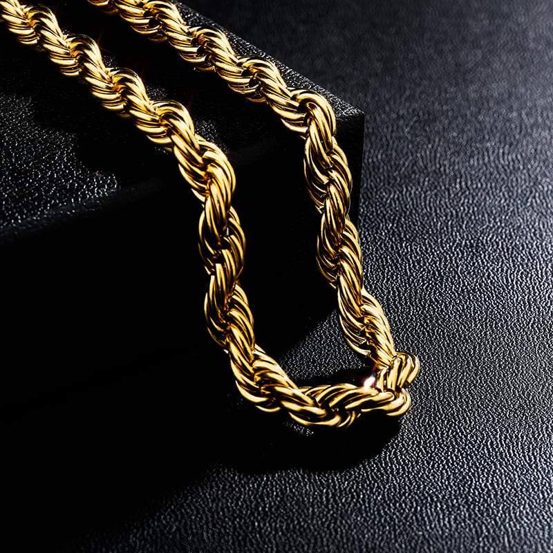 8MM Rope Chains - GOLD - Alliceonyou