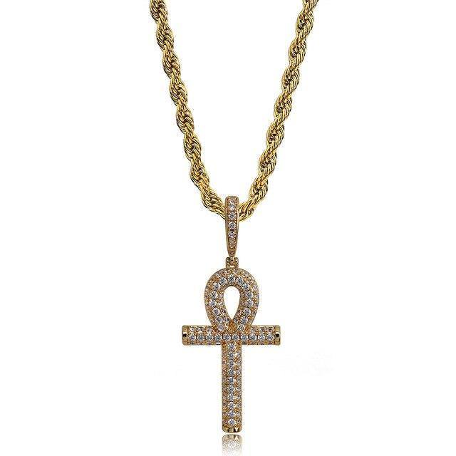 Back Ankh Cross Pendants - GOLD - Alliceonyou