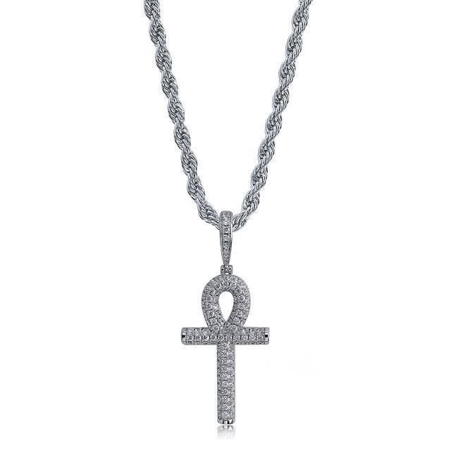 Back Ankh Cross Pendants - SILVER - Alliceonyou