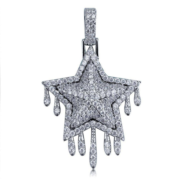 Bling Drip Star Pendants - SILVER - Alliceonyou