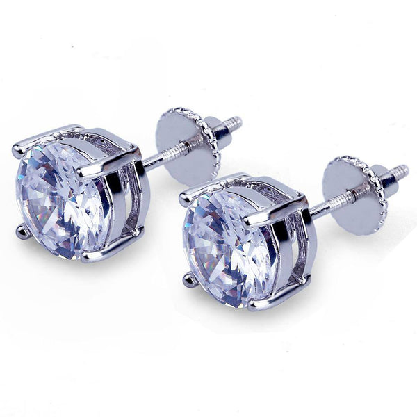 Shine Screw Stud Earrings - SILVER - Alliceonyou