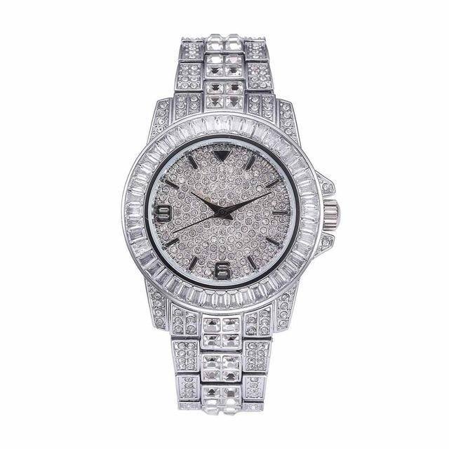 Iced Out Wrist Watches - SILVER - Alliceonyou