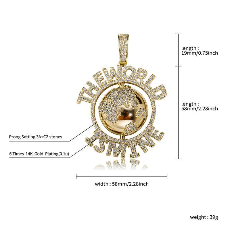 My World Pendent - GOLD - Alliceonyou