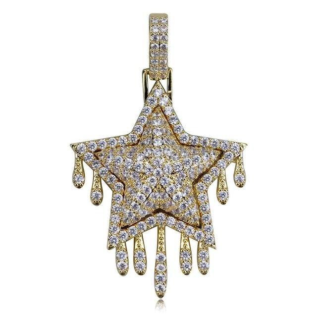 Bling Drip Star Pendants - GOLD - Alliceonyou