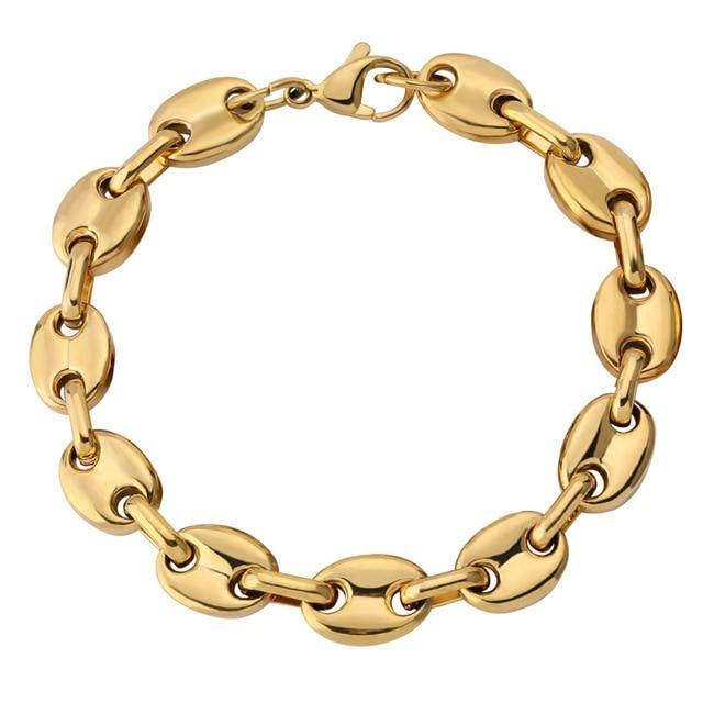 Plated Solid Mariner Link Bracelets - GOLD - Alliceonyou