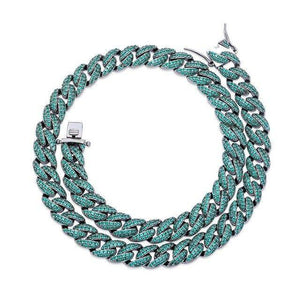 9MM Iced Link Chains - GREEN - Alliceonyou