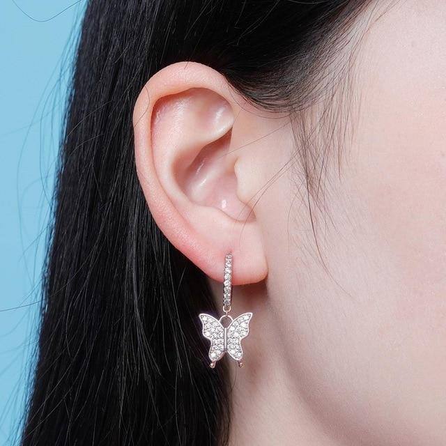 Butterfly Earrings - SILVER - Alliceonyou