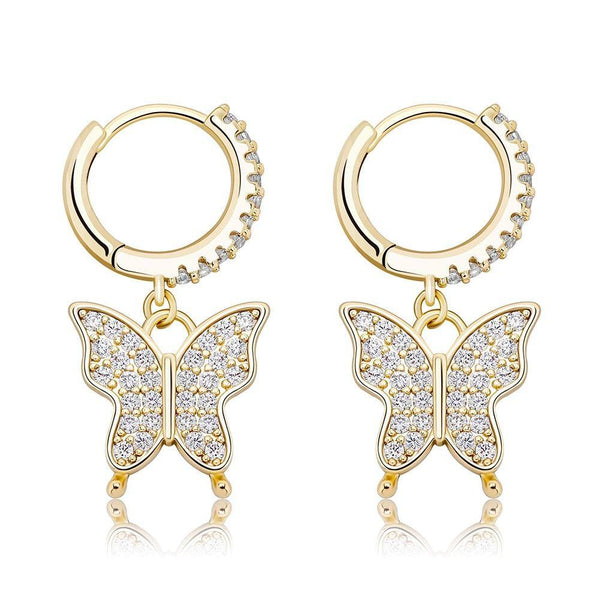 Butterfly Earrings - GOLD - Alliceonyou