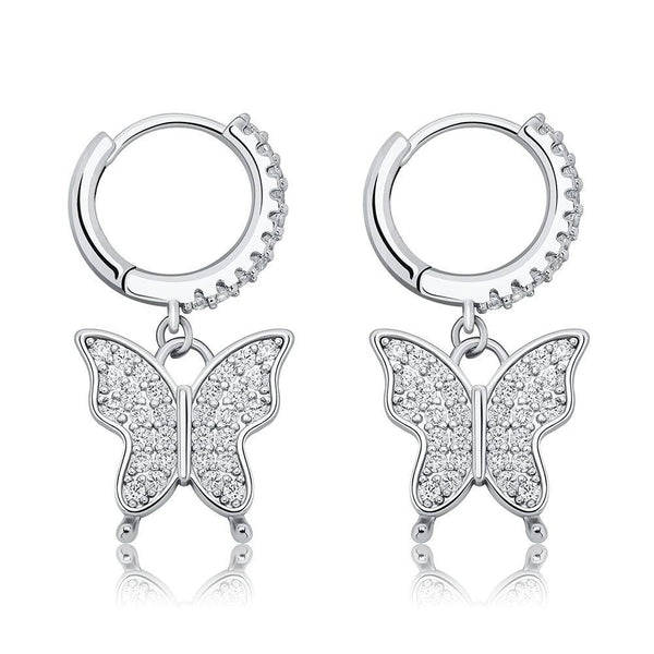 Butterfly Earrings - SILVER - Alliceonyou