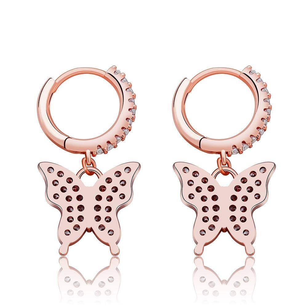 Butterfly Earrings - ROSE GOLD - Alliceonyou