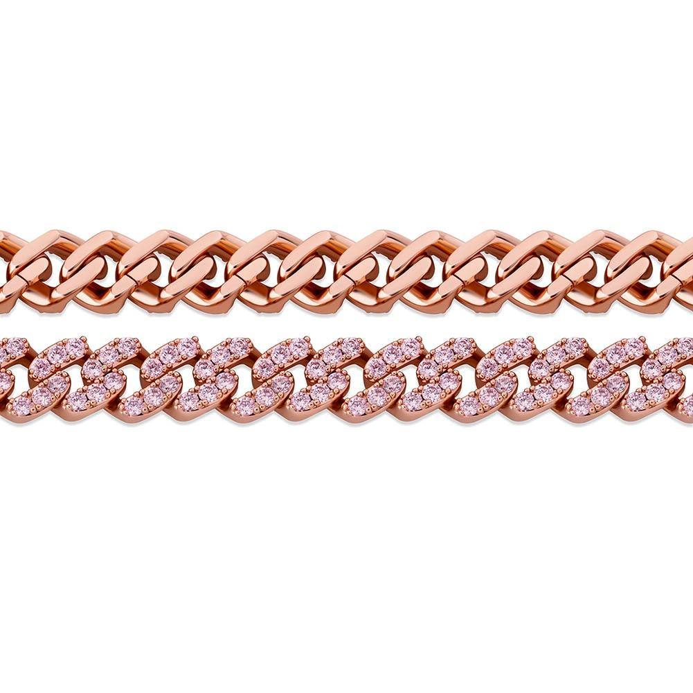 8MM Miami Cuban Chains - ROSE GOLD - Alliceonyou